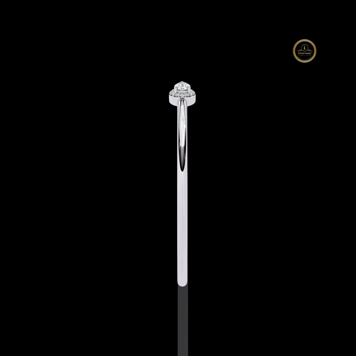 Pear Cut Moissanite Diamond Contemporary Bypass Bangle - View 7