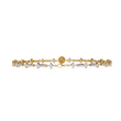 Floral Round Moissanite Diamond Link Bracelet for Women - View 2