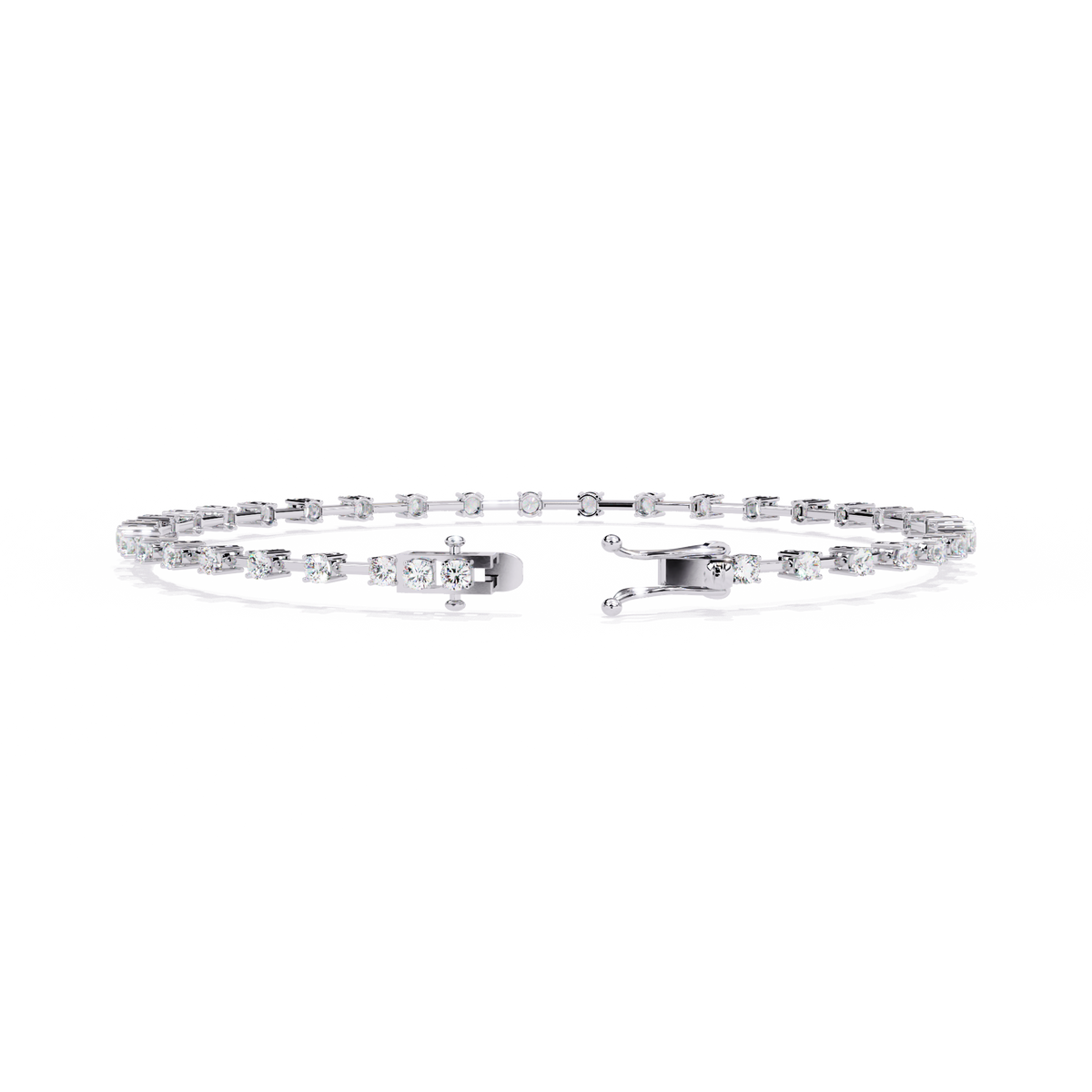 Round Cut Moissanite Diamond Tennis Bracelet Symbol of Grace and Brilliance - View 7
