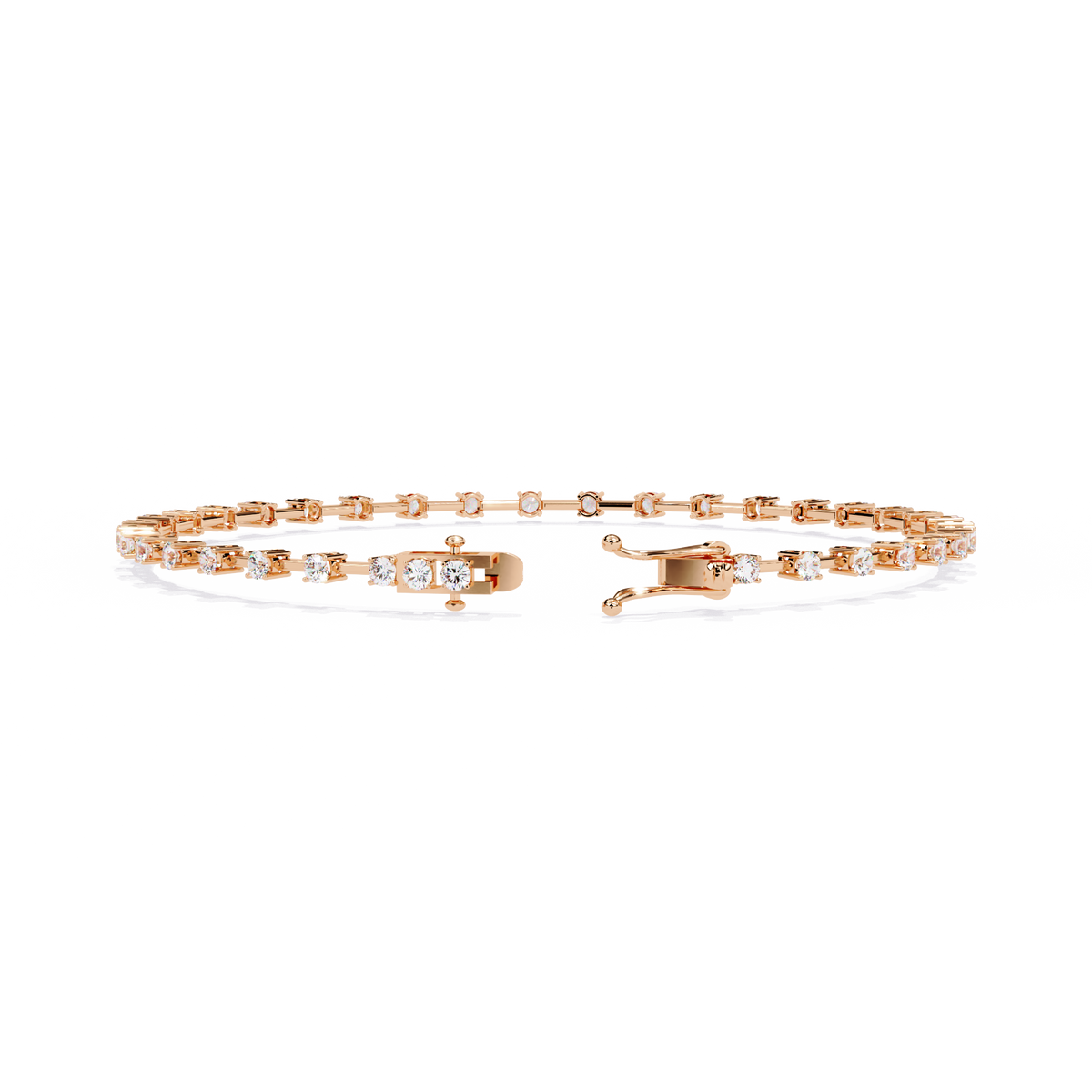 Round Cut Moissanite Diamond Tennis Bracelet Symbol of Grace and Brilliance - View 6