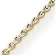 Round Cut Lab Diamond Station Bracelet with Open Marquise Links - View 8