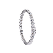 Round Brilliant Moissanite Diamond Single Row Bezel Bracelet - View 2