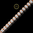 Round Cut Moissanite Diamond Box Clasp Tennis Bracelet - View 6