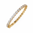Round Cut Moissanite Diamond Continuous Tennis Bracelet - View 8