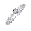 Round Cut Moissanite Diamond Vintage Style Station Bracelet - View 4