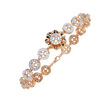 Round Cut Moissanite Diamond Vintage Style Station Bracelet - View 3
