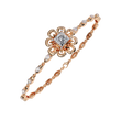 Princess Cut Lab Diamond Floral Link Bracelet for Women - View 3