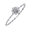 Princess Cut Moissanite Diamond Floral Link Bracelet for Women - View 4