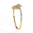 Round Shape Moissanite Diamond Open Cuff Bangle Bracelet Pave Accents - View 2