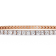 Prong Set Round Moissanite Diamond Tennis Bracelet Box Clasp - View 2