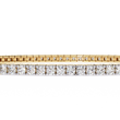 Prong Set Round Moissanite Diamond Tennis Bracelet Box Clasp - View 3