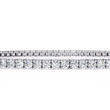 Prong Set Round Moissanite Diamond Tennis Bracelet Box Clasp - View 4