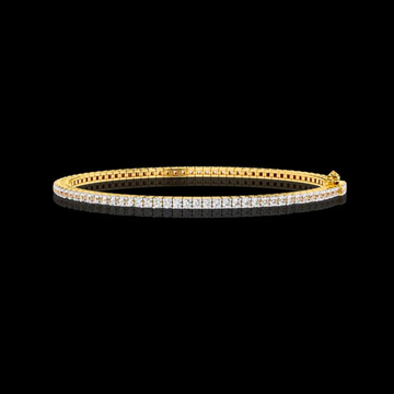 Prong Set Round Moissanite Diamond Tennis Bracelet Box Clasp