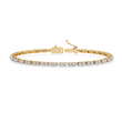 Round Cut Moissanite Diamond Continuous Modern Tennis Bracelet - View 2