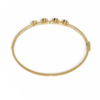 Four Round Moissanite Diamond Station Bangle Bracelet Pave Accent - View 8