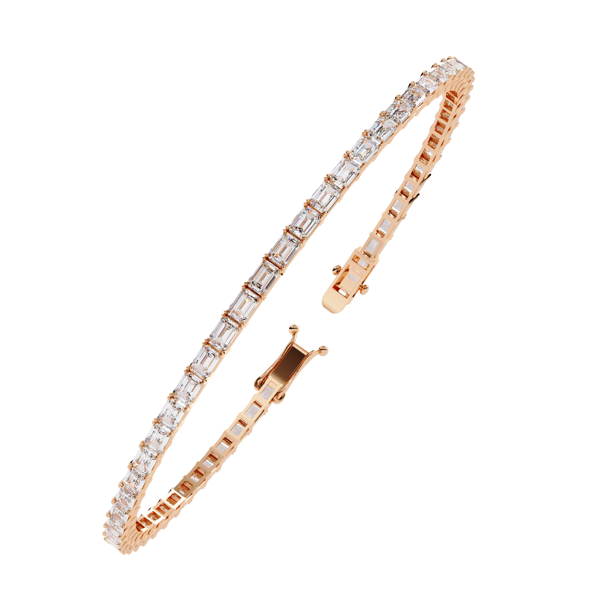 Emerald Moissanite Diamond Tennis Bracelet A Modern Masterpiece of Sparkle - View 3