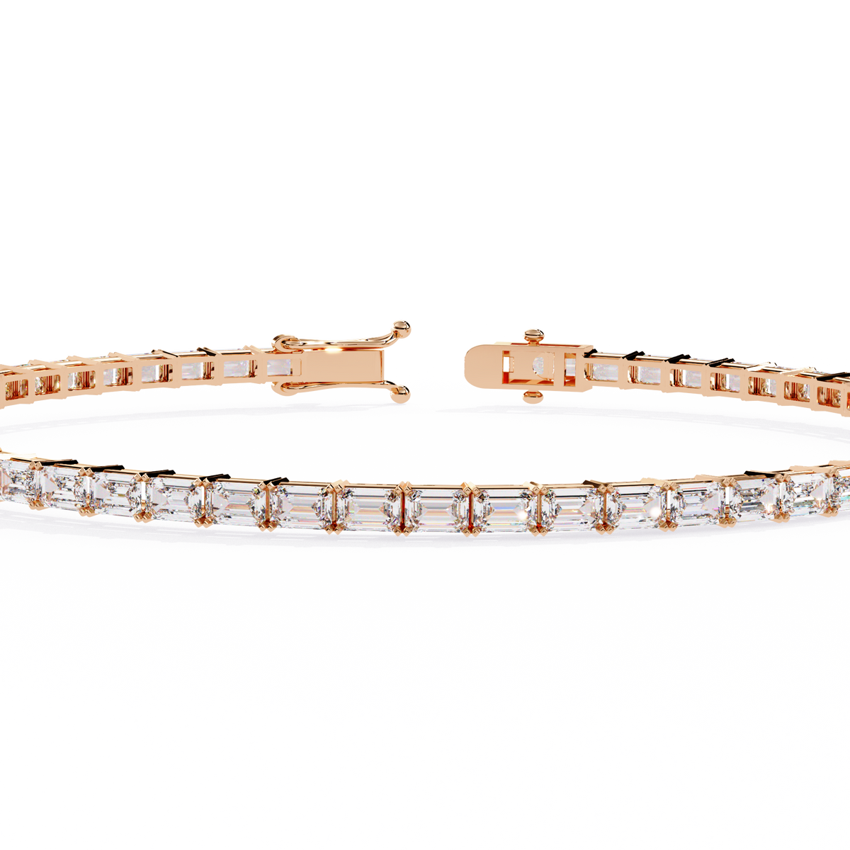 Emerald Moissanite Diamond Tennis Bracelet A Modern Masterpiece of Sparkle - View 9