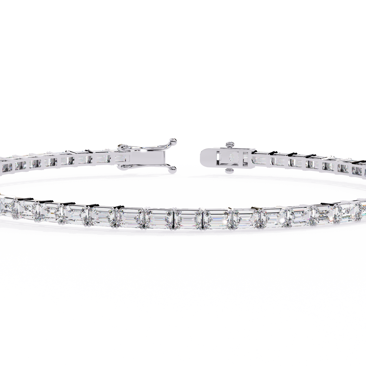 Emerald Moissanite Diamond Tennis Bracelet A Modern Masterpiece of Sparkle - View 10