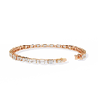 Alternating Emerald & Round Cut Moissanite Diamond Tennis Bracelet - View 9