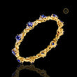 Oval Blue Moissanite Diamond Sapphire Infinity Link Bracelet - View 8