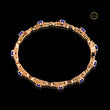 Oval Blue Moissanite Diamond Sapphire Infinity Link Bracelet - View 3