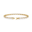 Oval & Round Cut Moissanite Diamond Tennis Bracelet - View 5