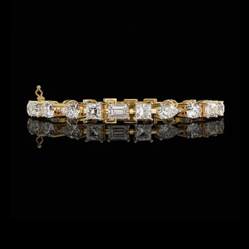 Mixed Shape Moissanite Diamond Statement Tennis Bracelet