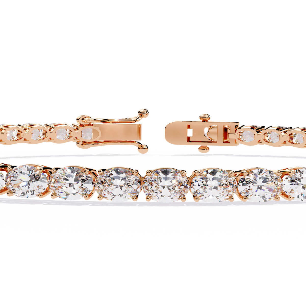 Round Cut Moissanite Diamond Classic Tennis Bracelet with Sparkling Timeless - View 9