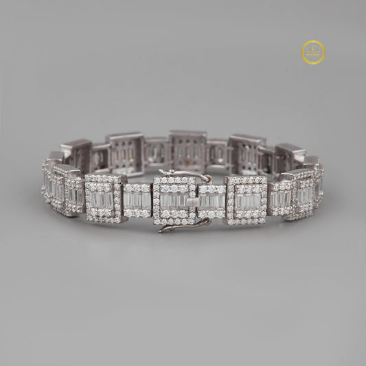 Moissanite Infinity Link Bracelet - VVS Moissanite Diamond Jewelry by Ivevar
