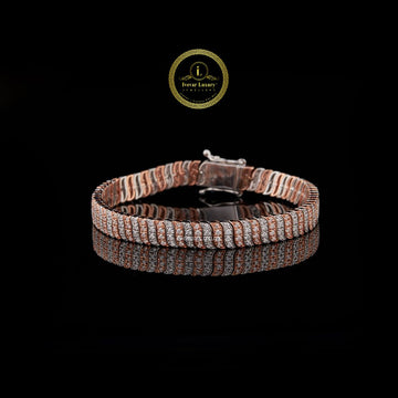 Iced-Out 3-Row Moissanite Bracelet Hip Hop Bling Jewelry for Men & Women By Ivevar