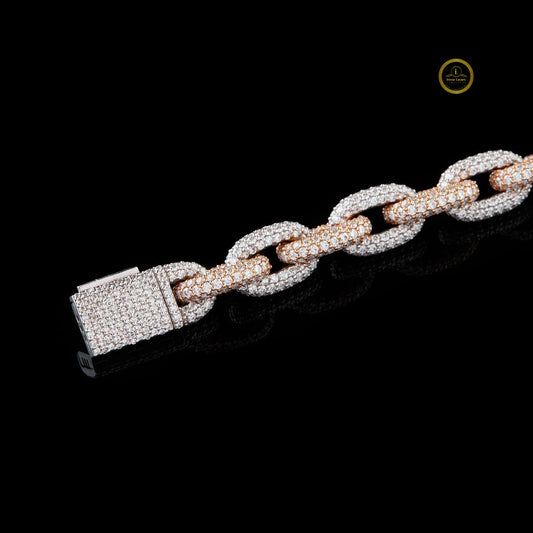 Custom Men’s Cuban Bracelet VVS1 Lab Diamond Hip Hop Jewelry Ivevar