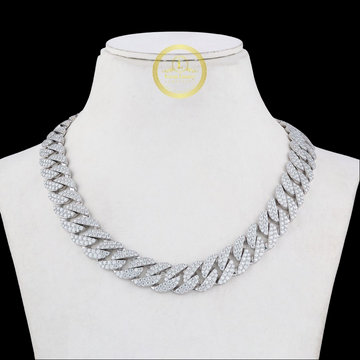 Custom Moissanite Prong Cuban Link Chain - Iced Out Diamond Necklace for Men