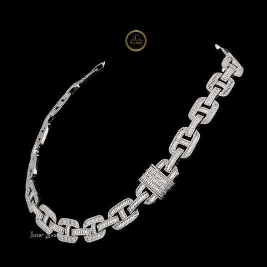 Ivevar Moissanite Cuban Chain – Men’s Luxury Customizable Diamond Ice Necklace