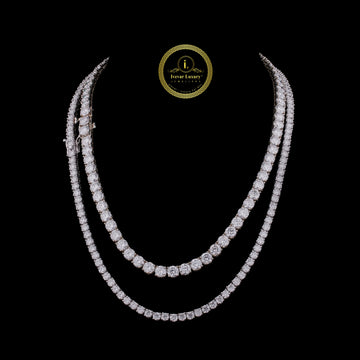 3 MM VVS Moissanite Chain Hiphop 925 Sterling Silver 5mm Iced Out Tennis Chain by Ivevar