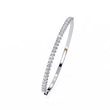Round Lab Diamond Tennis Bangle Bracelet Prong Setting - View 6