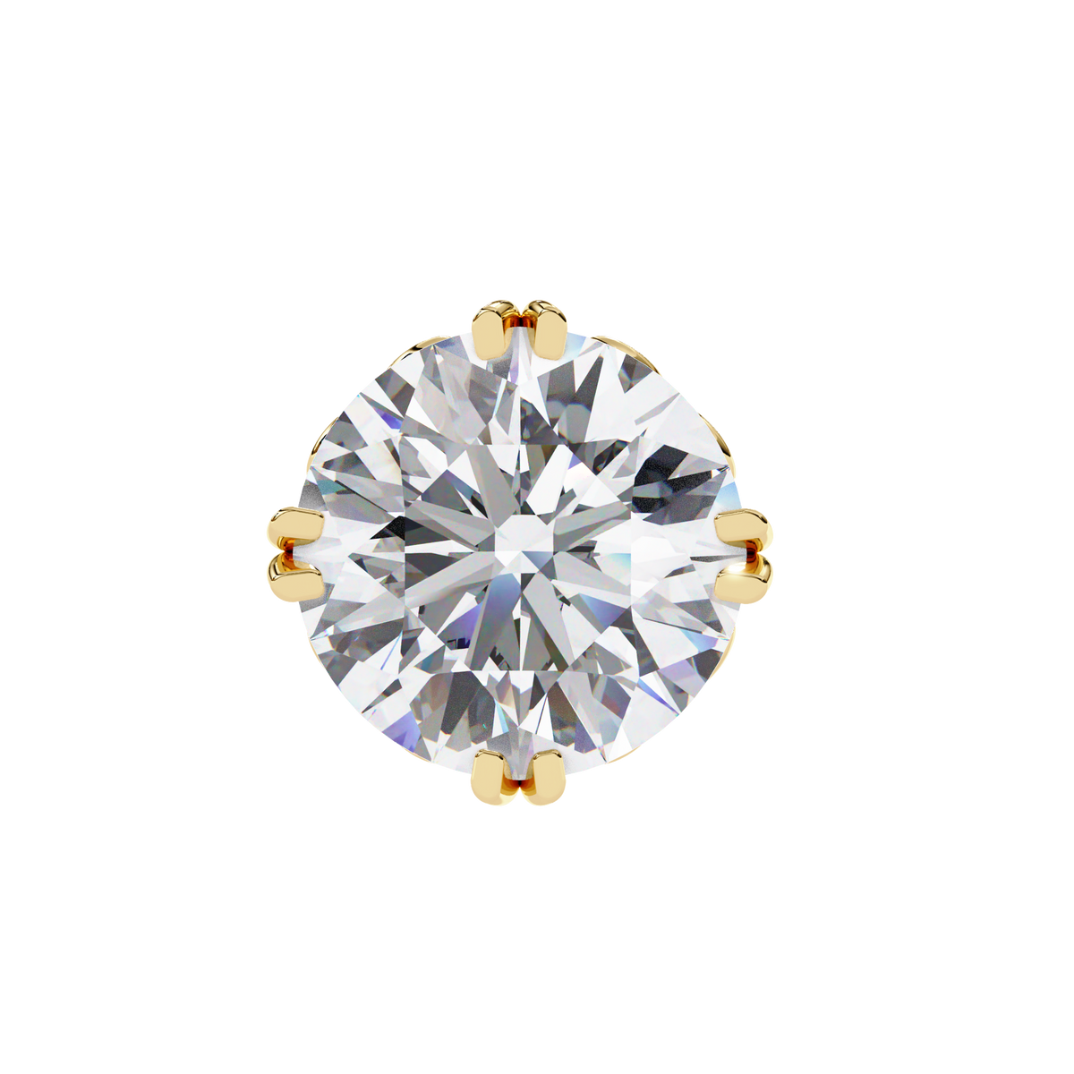 Elegant Classic Round Cut Solitaire Moissanite Diamond Earrings with Premium Prong Setting - View 2