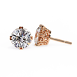 Elegant Classic Round Cut Solitaire Moissanite Diamond Earrings with Premium Prong Setting - View 6