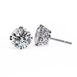 Elegant Classic Round Cut Solitaire Moissanite Diamond Earrings with Premium Prong Setting - View 7