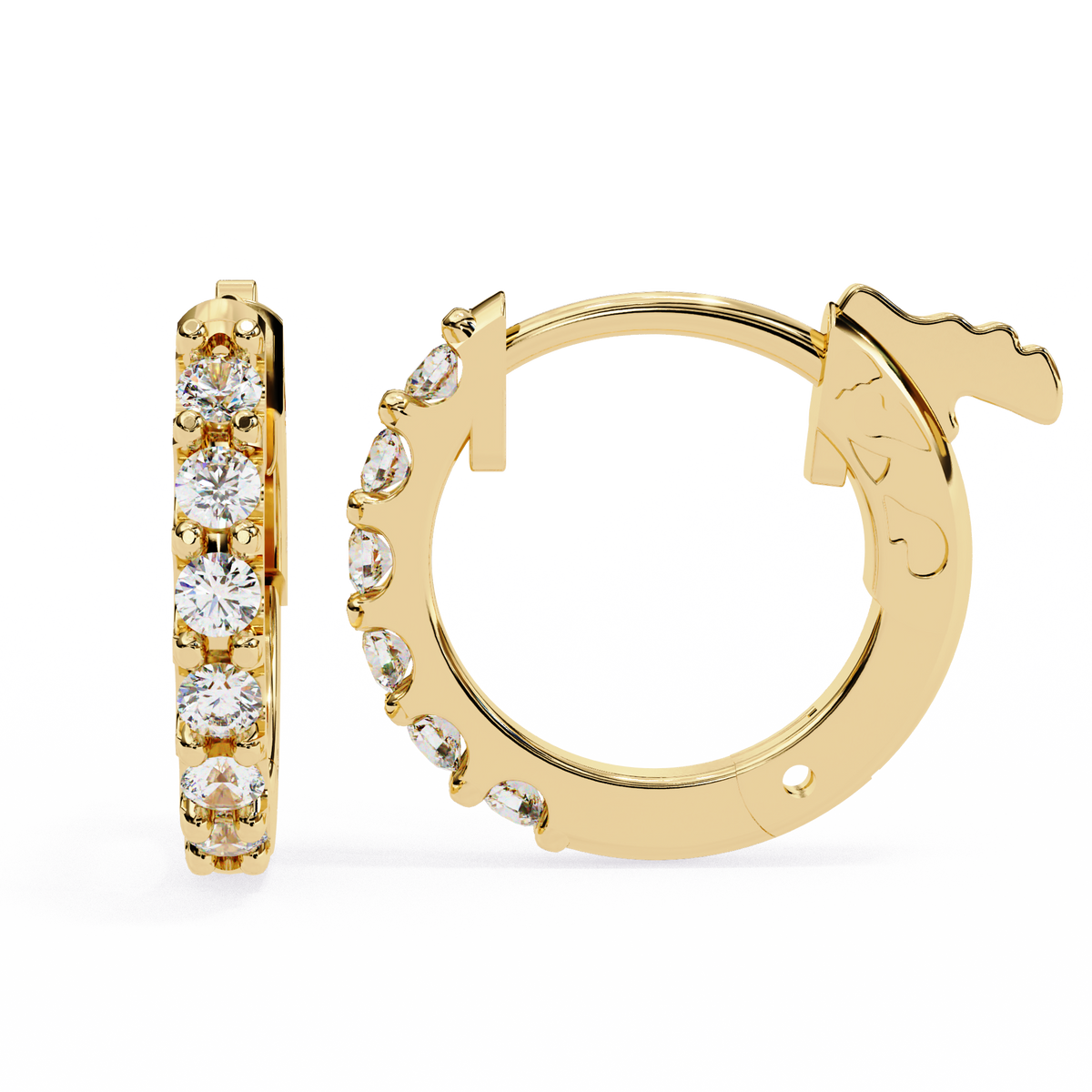 Exquisite Luxury Moissanite Diamond Earring Round Brilliant Cut Luxury Hoops With Elegance - View 4