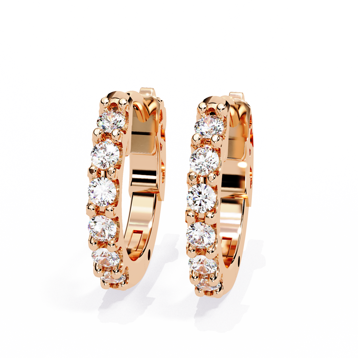 Exquisite Luxury Moissanite Diamond Earring Round Brilliant Cut Luxury Hoops With Elegance - View 2