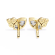 Exquisite Marquise Lab Grown Diamond Cluster Stud Earrings in Bezel Setting for Timeless Elegance - View 8
