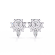Sustainable Sparkle Top Luxury Round Cut Moissanite Diamond Earring For Soft Corner - View 7