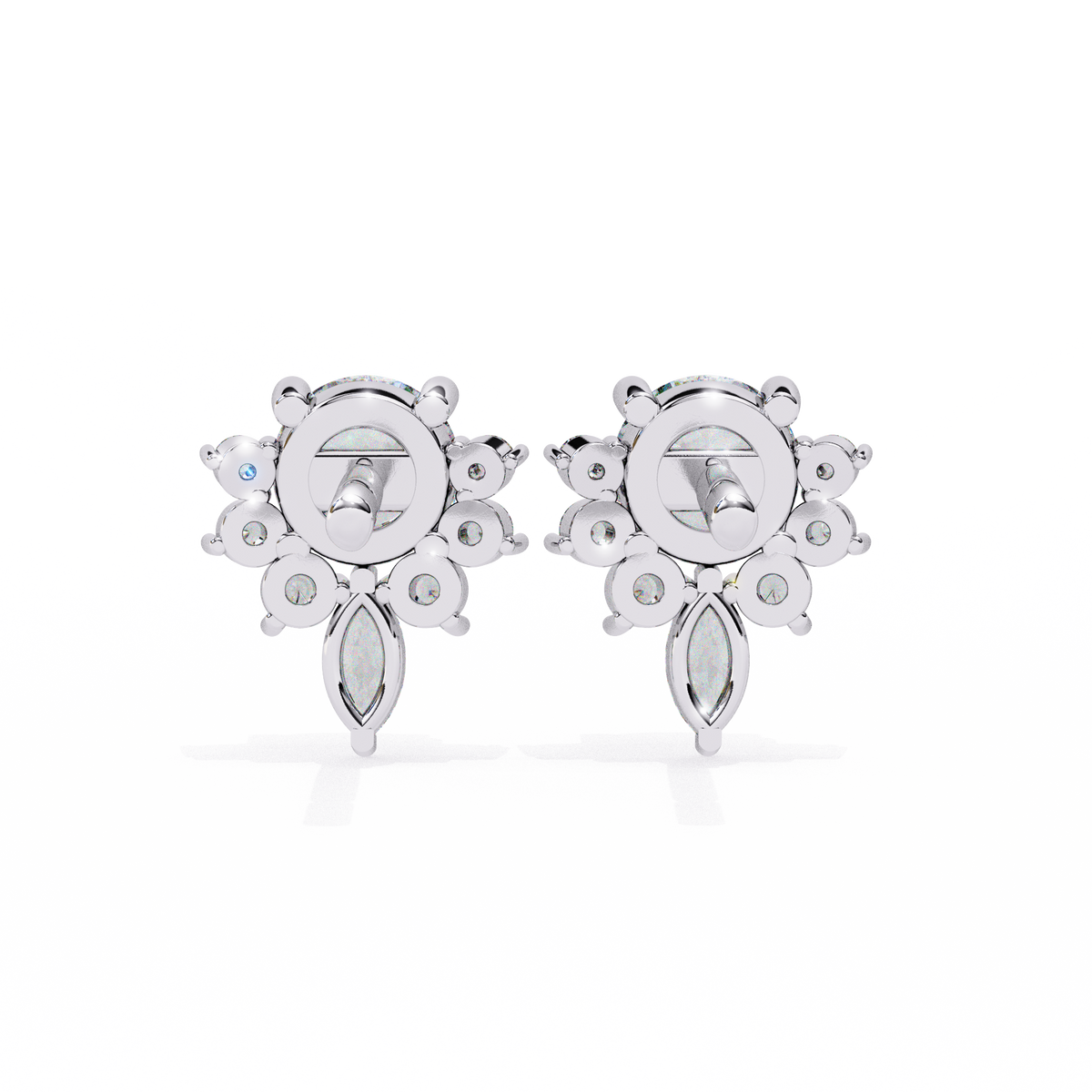 Sustainable Sparkle Top Luxury Round Cut Moissanite Diamond Earring For Soft Corner - View 7