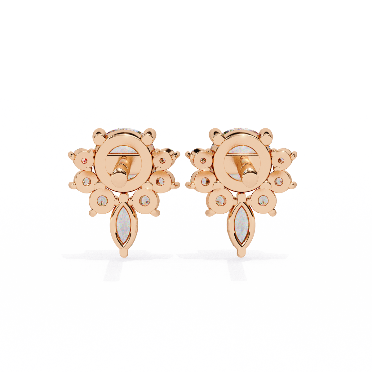 Sustainable Sparkle Top Luxury Round Cut Moissanite Diamond Earring For Soft Corner - View 6
