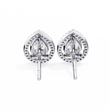 Luxury Moissanite Created Pear Shaped Halo Stud Earrings Perfect for Special Occasions - View 10