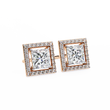 Precious Adornments Moissanite Princess Cut Diamond Earrings Unparalleled Elegance - View 8