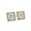 Precious Adornments Moissanite Princess Cut Diamond Earrings Unparalleled Elegance - View 9