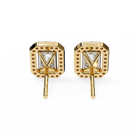 Moissanite Emerald Cut Diamond Stud Earring The Ultimate Everyday Luxury For Mine - View 2