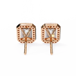 Moissanite Emerald Cut Diamond Stud Earring The Ultimate Everyday Luxury For Mine - View 3