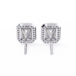 Moissanite Emerald Cut Diamond Stud Earring The Ultimate Everyday Luxury For Mine - View 4